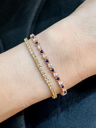 2.50CT Champagne Diamond Tennis Bracelet