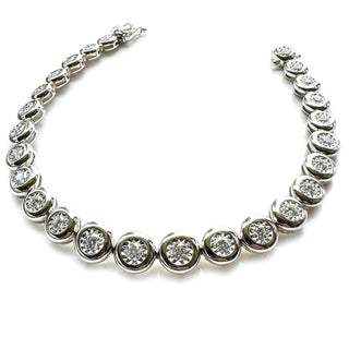 Graduated Bubble Diamond Tennis Bracelet