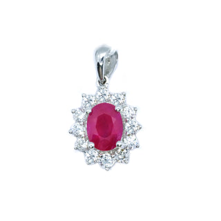 Classic Ruby & Diamond Pendant