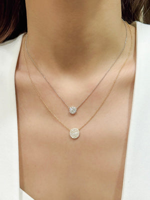 1/2ct Diamond Halo Necklace