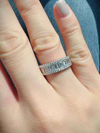 6mm Baguette & Round Diamond Anniversary Band