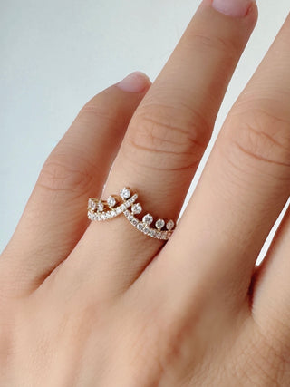 Tiara Diamond V Shaped Band