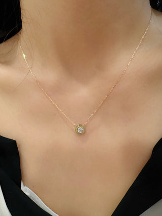 Double Bezel Diamond Layering Necklace