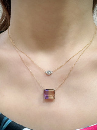 Ametrine & Diamond Layered Necklace