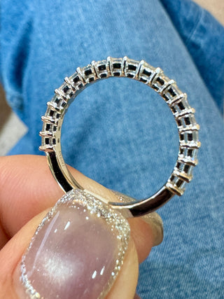 3mm Shared Prong Princess Cut 3/4 Eternity Band