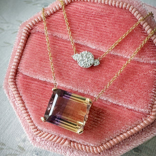 Ametrine & Diamond Layered Necklace