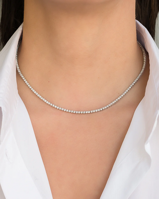 3ct 4 Prong Diamond Tennis Necklace