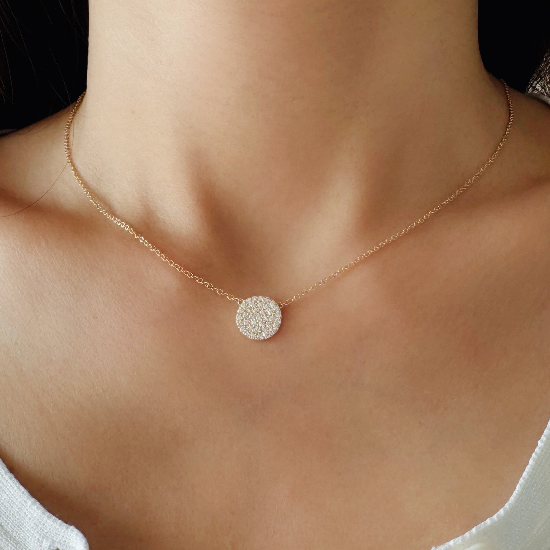 Pave diamond necklace Clearance