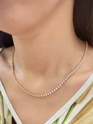 6ct Buttercup Diamond Tennis Necklace