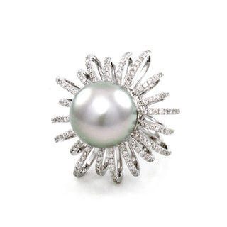 Galaxy South Sea Pearl & Diamond Cocktail Ring