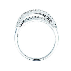 Criss Cross Black & White Diamond Ring - Johnny Jewelry