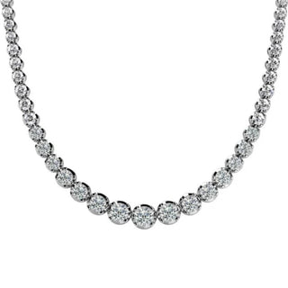 6.50CT Graduated Diamond Tennis Choker Necklace