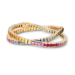 Rainbow Sapphire Bracelet - Johnny Jewelry