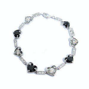 Black and White Diamond Bracelet - Johnny Jewelry