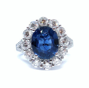 Classic Sapphire & Diamond Ring - Johnny Jewelry