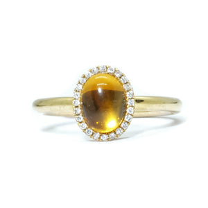Eye Candy Cabochon Citrine Ring - Johnny Jewelry