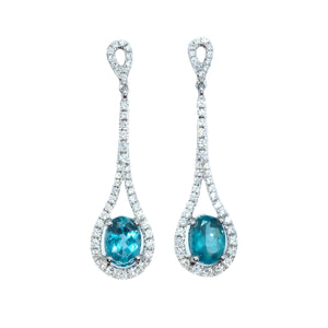 Droplet Apatite & Diamond Earrings - Johnny Jewelry