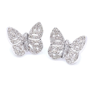 Lacy Butterfly Diamond Earrings - Johnny Jewelry