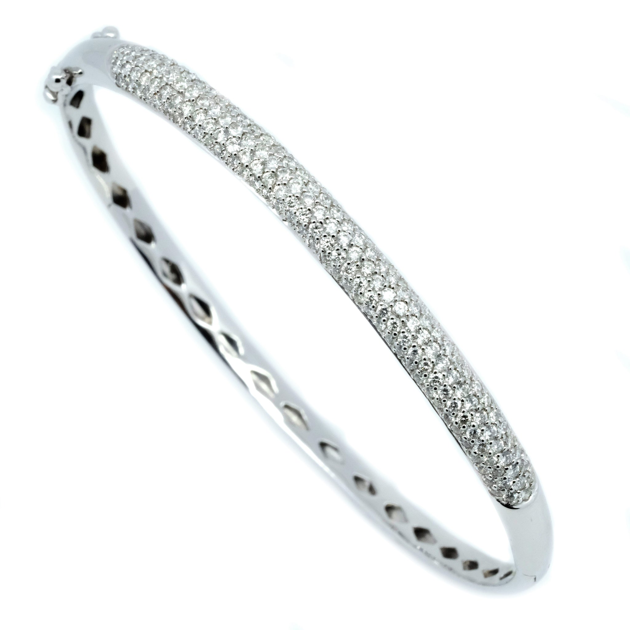 pave diamond bangle bracelet