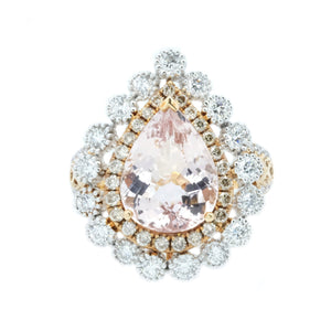 Diva Pink Morganite & Diamond Ring
