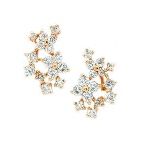 Starry Diamond Earrings & Detachable Lavender Jade Drops