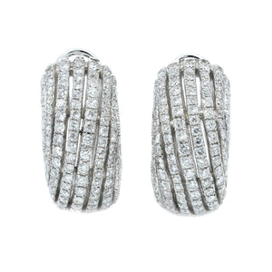 Swirl Micro Pave Diamond Earrings - Johnny Jewelry