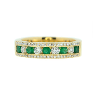 5mm Emerald & Diamond Anniversary Band