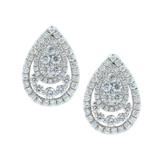 3-in-1 Teardrop Diamond Cluster Earrings & Jackets