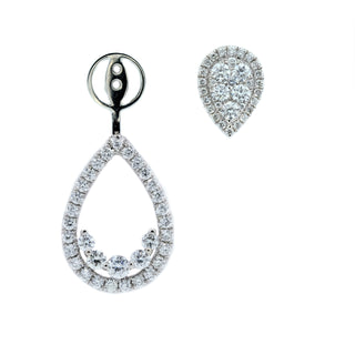 3-in-1 Teardrop Diamond Cluster Earrings & Jackets