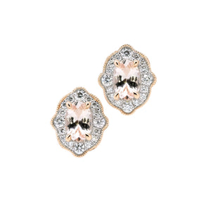 Gatsby Morganite & Diamond Earrings