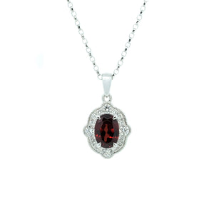 Gatsby Garnet & Diamond Pendant
