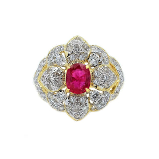 Edwardian Ruby & Diamond Ring