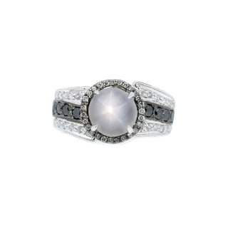 Dancing Star Sapphire & Diamond Ring