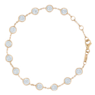 Bezel Set Thirteen Diamond Station Bracelet