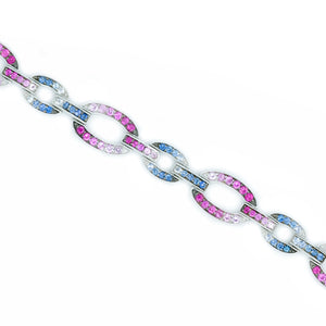 Ombre Pink & Blue Sapphire Origami Bracelet