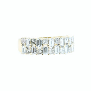 6.5mm Geometric Baguette & Princess Cut Diamond Ring