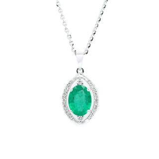 Eyelet Emerald & Diamond Pendant