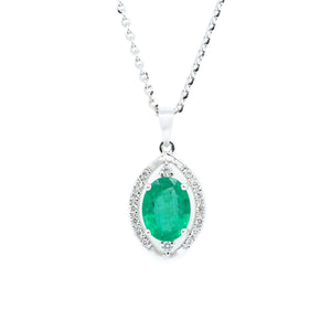 Eyelet Emerald & Diamond Pendant