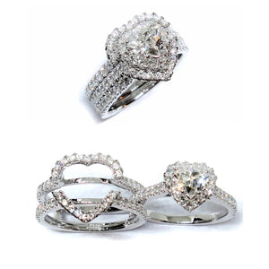 Heart Halo with Ring Guard - Johnny Jewelry