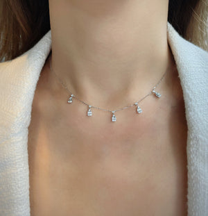 Starlette Diamond Drop Necklace