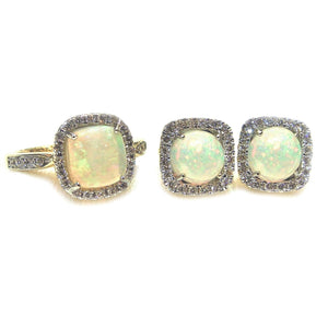 Opal & Diamond Set - Johnny Jewelry