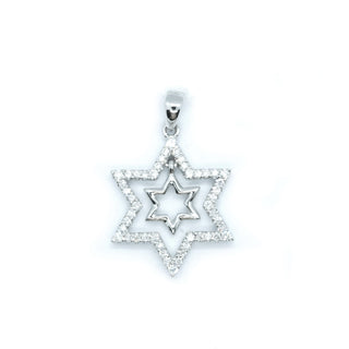 Double Star Diamond Pendant - Johnny Jewelry