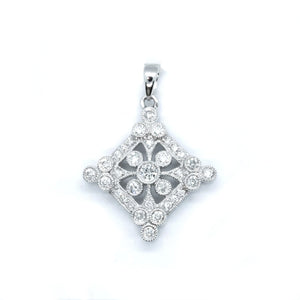 Victorian Style Diamond Pendant - Johnny Jewelry