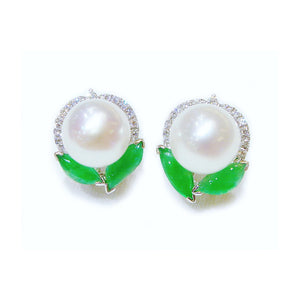 Pearl & Jade Earrings - Johnny Jewelry