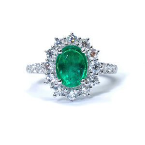 Classic Emerald & Diamond Ring - Johnny Jewelry