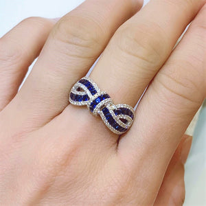 Ribbon Sapphire & Diamond Ring - Johnny Jewelry
