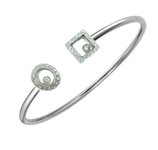 Floating Diamond Flex Open Bangle