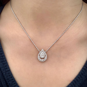 2-in-1 Pear Shaped Diamond Pendant - Johnny Jewelry