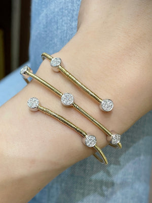 Galaxy Pave Diamond Coil Bracelet