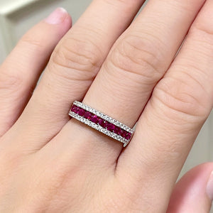 Ruby & Diamond Anniversary Ring